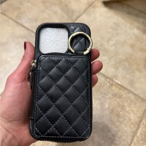 Amazon Black Quilted Phone Case with Keyring